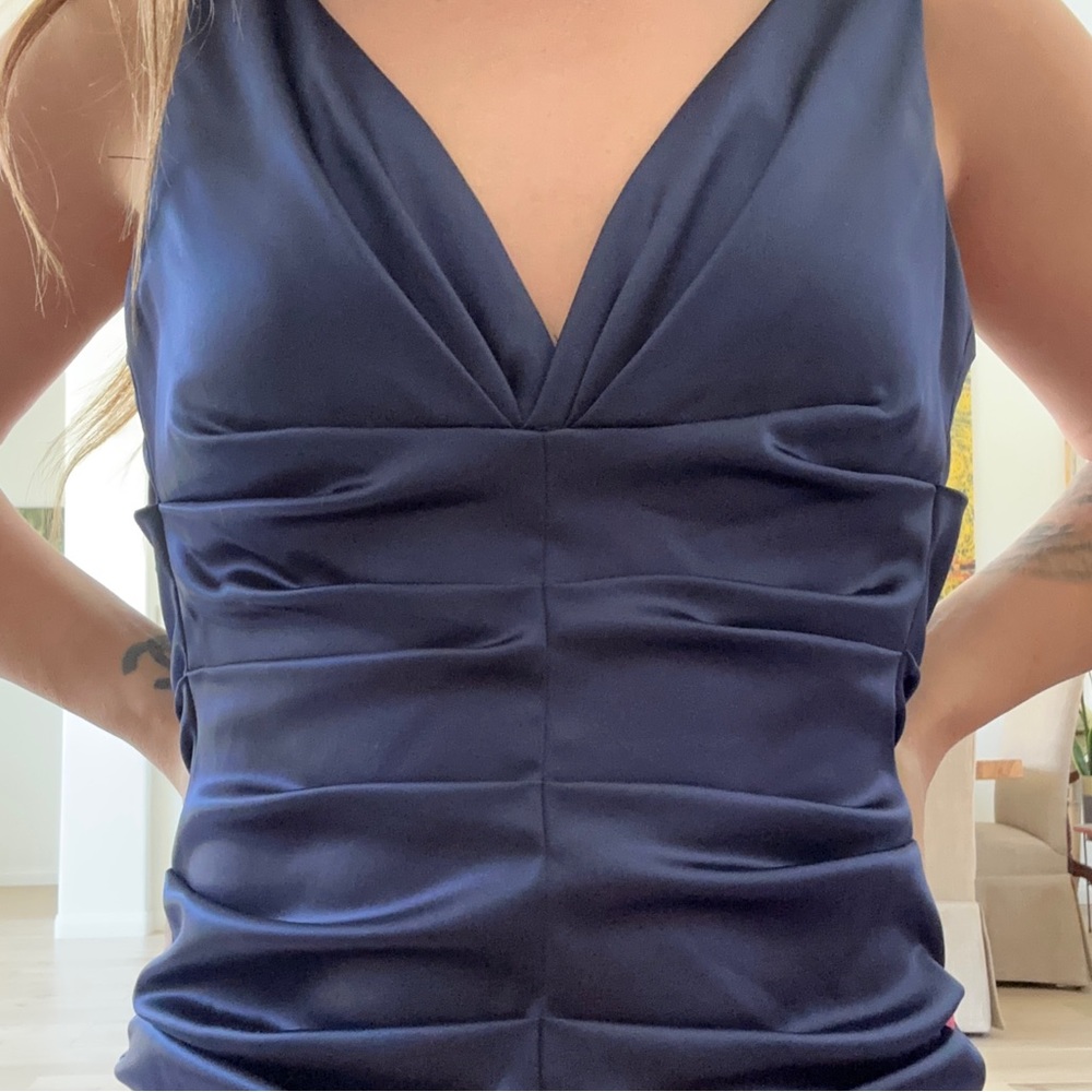 Navy Xscape Midi Dress